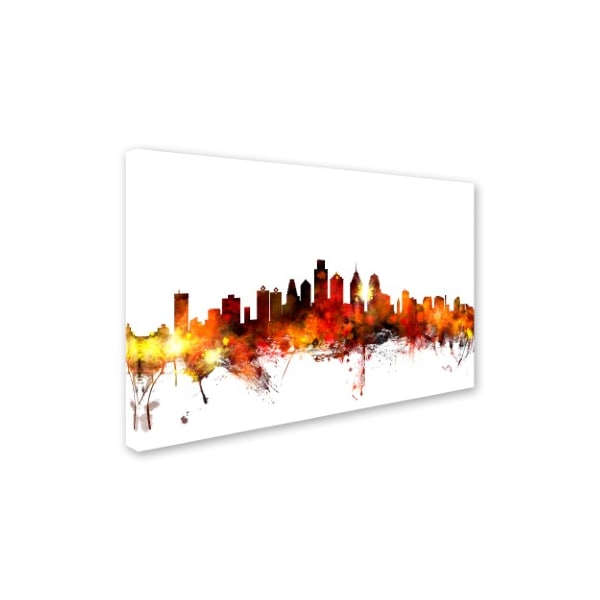 Michael Tompsett 'Philadelphia Pennsylvania Skyline III' Canvas Art,16x24